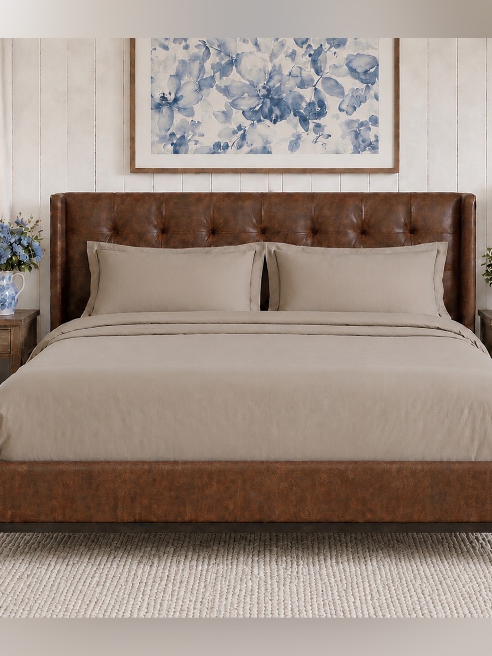 London Fog Solid Taupe Duvet 3-Piece Set - Neutral Bedding